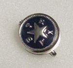 Texas State BLUE ENAMEL silver nickel Uniform Buttons